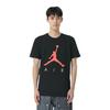 Maglietta Sportiva a Maniche Corte Colorblock con Logo Air Jordan Flying Man Uomo Top Nero Rosso AV8451-010