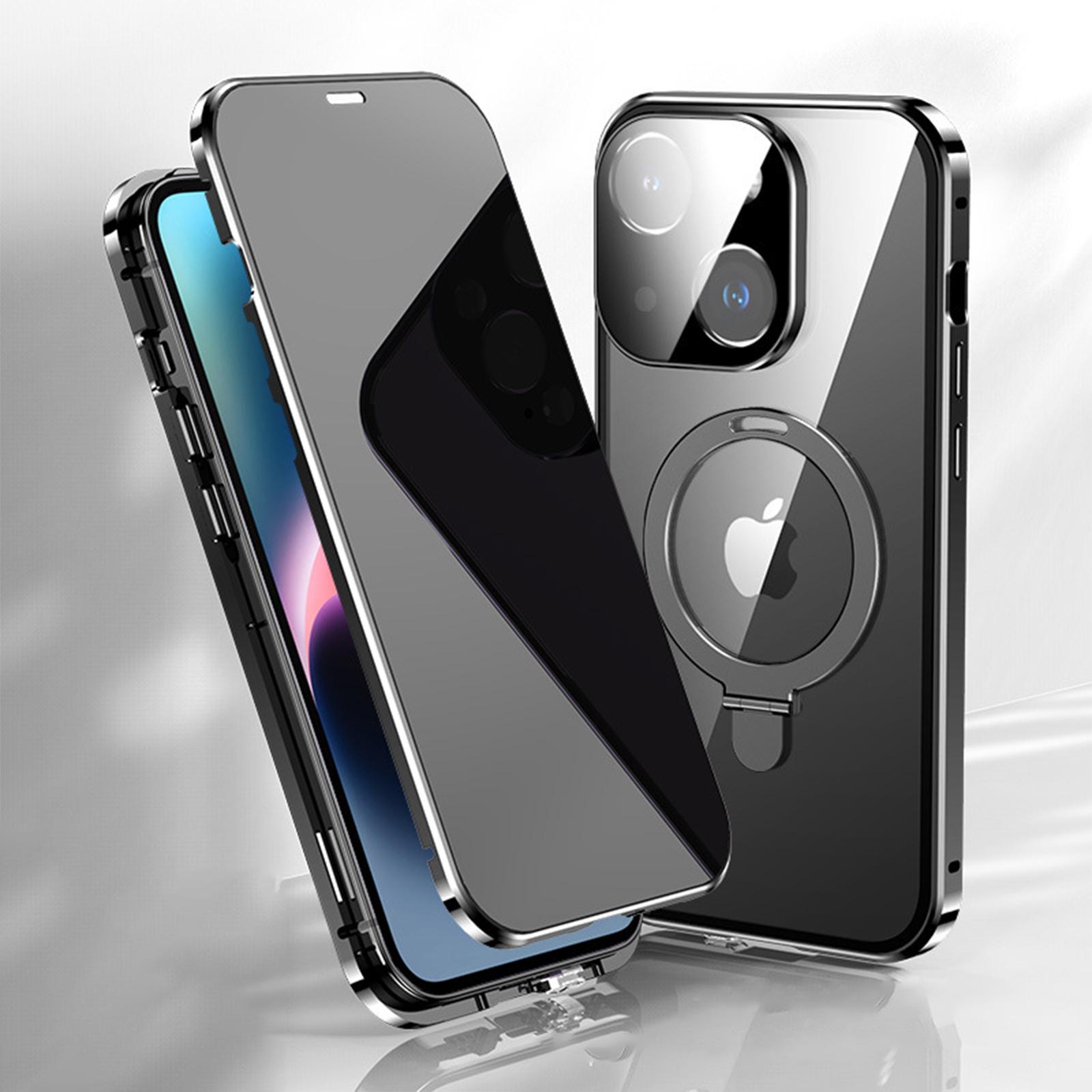 

Магнитный чехол для конфиденциальности для IPhone 15 Pro Max Plus 14 с поддержкой Magsafe, анти-подглядыванием, двухсторонним защитным чехлом из закаленного стекла и подставки For iPhone 15