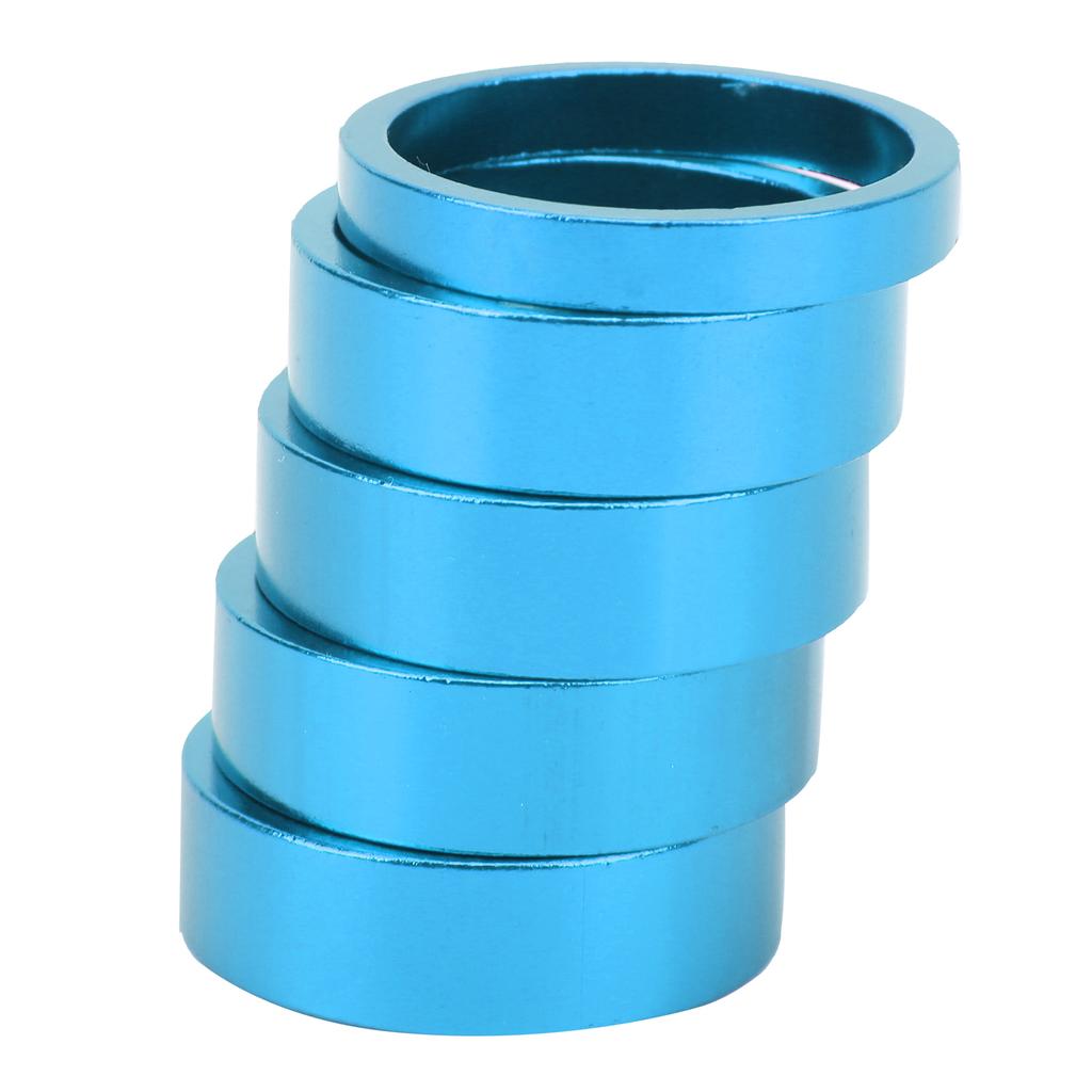 CANSUCC 5PCS 28.6MM MTB Bike Front Fork Washer Set Bicycle Stem Headset Spacer Fork GasketBlue