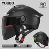 Dual Lens Electric Motorcycle Helmet for Men & Women - 3C Certified, Sun Protection, Half Helmet for Electric Scooters