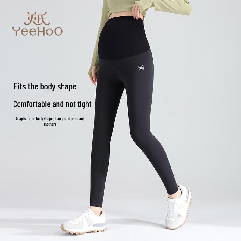 YEEHOO Maternity Seamless High-Elastic Shark Yoga Leggings