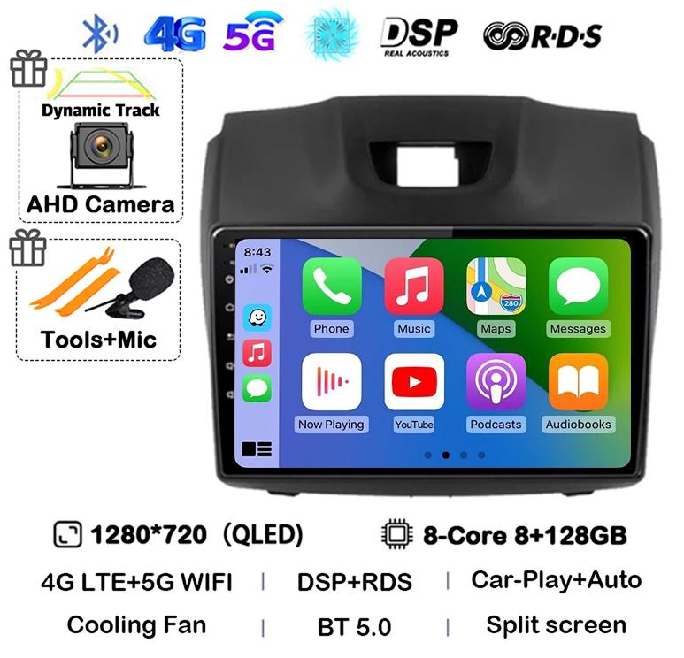 Android 14 Carplay Auto Car Radio For Chevrolet Holden S10 TRAILBLAZER COLORADO ISUZU DMAX GPS Multimedia Stereo Video Player 4G