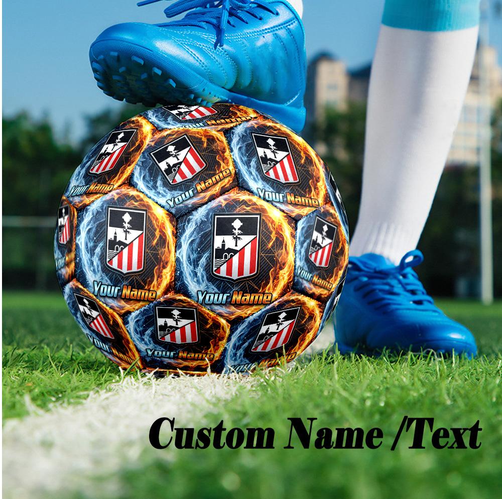 Size 5 Football Custom Name Text, Outdoor Training Soccer BallAthletic Bilbao Football