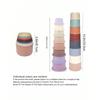 8pcs Set Rabbit&Hamster Snack Cups Stacking Cups Toy Mixed Color Plastic Nested Cups for Recognition Bath Play