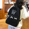 Niche bow schoolbag junior high school girls large capacity backpack middle school high school students college students backpack