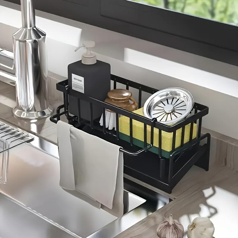 1pc Kitchen Sponge Holder - Durable ABS Plastic, Space-Saving Design with - Ideal for Dishwashing and Cleaning, Dishwashing Essentials