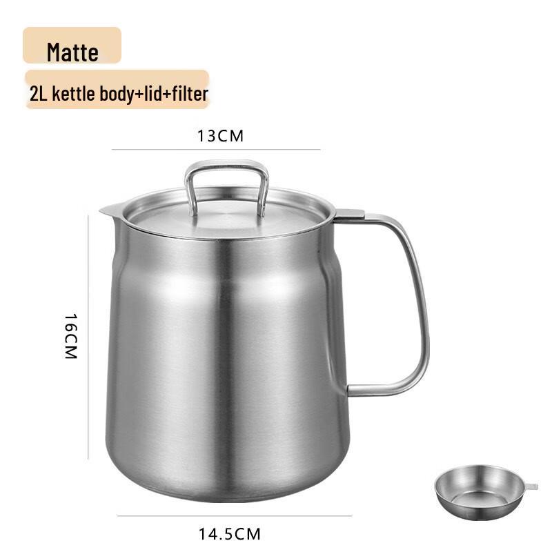 304 Stainless Steel Oil Storage Pot with Strainer
