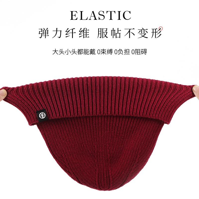 Plaid scarf winter shawl warm suit outdoor cold proof thickened knitted hat scarf gloves three-piece set