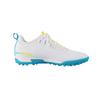 Li Ning TF Turf Cushioning Slip Resistant Abrasion Resistant Soccer Shoes Men's White Blue YSTU013-1