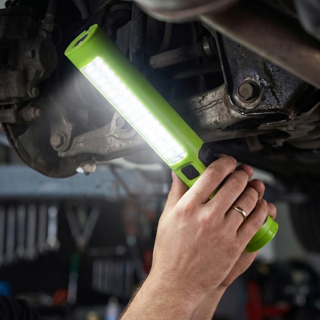 Rechargeable Work Light & 3000mAh Flashlight — 600- High-Brightness LED Work Light, Ideal For Auto And Emergency Situations