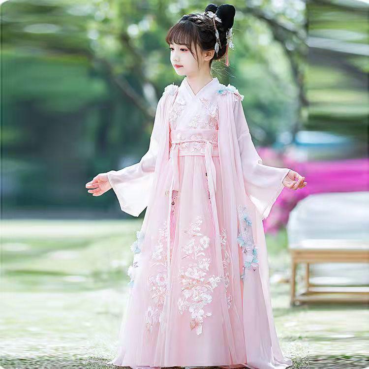 2025 Spring/Autumn Hanfu Ruqun: Super Fairy Ancient Style Tang Suit for Girls