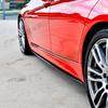 Glossy Black Carbon Fiber Side Skirts with Aero Surrounds for 12-19 BMW 3 Series F30 F31 MP Models.