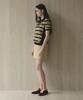 Seutyudioaenpaleukeu Striped Collar Short Sleeve Knit_Navy