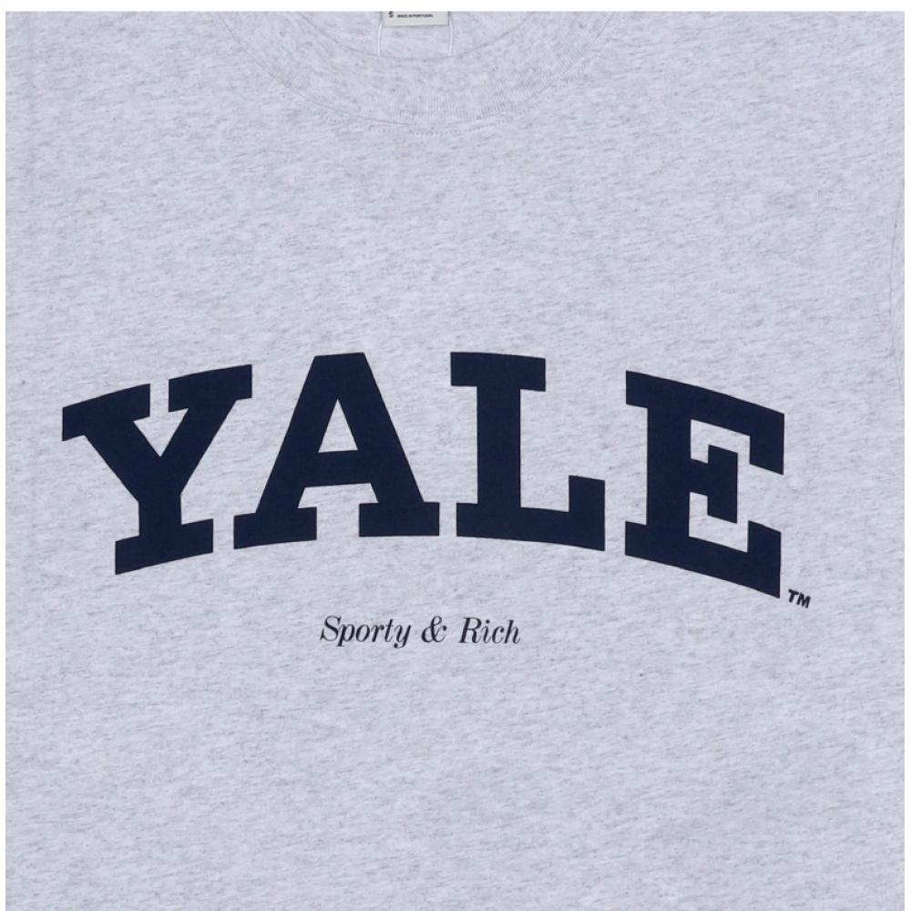 Sporty Rich Unisex Short Sleeve Tee Heather Gray Yale To043611678bl106