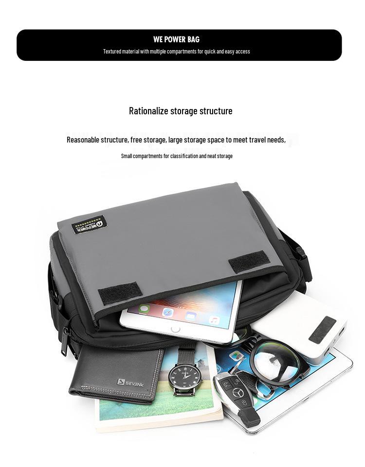 New Men's Lightweight Casual Fashion Crossbody Shoulder Bag for Travel and Outdoor