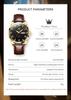 OLEVS 6896 Original Quartz Watch for Man Fashion Simple Leather Strap Calendar Waterproof Luminous Business Men's Watch
