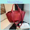 Solid Simple Color Pu Leather Women Casual Tote Bag For Daily And Commuting