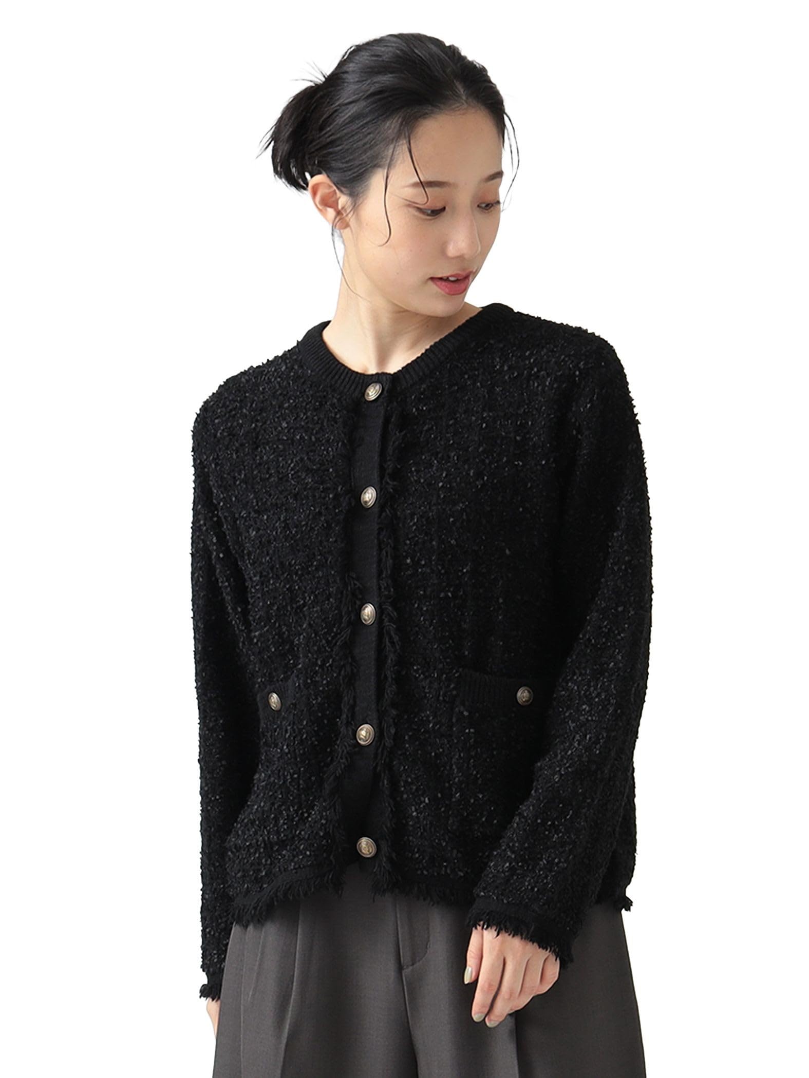

Life Store by Knit Tweed Трикотажний жакет ЧОРНИЙ S [Beaming Beams] L/S (SM) Жіночі чорний