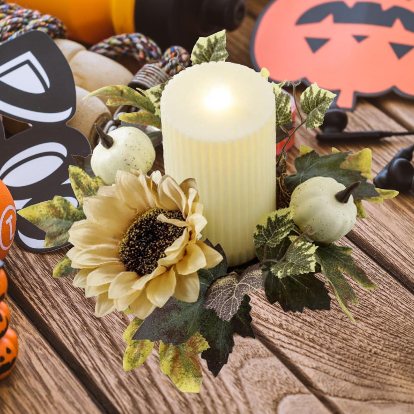 

Праздничный осенний тыквенный венок для домашнего декора шампанского