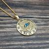 1pc Egyptian Horus Eye Pendant Necklace Fashion Jewelry Non-precious Metal Plated Mosaic Design Fashion Silvery or Gold Plated