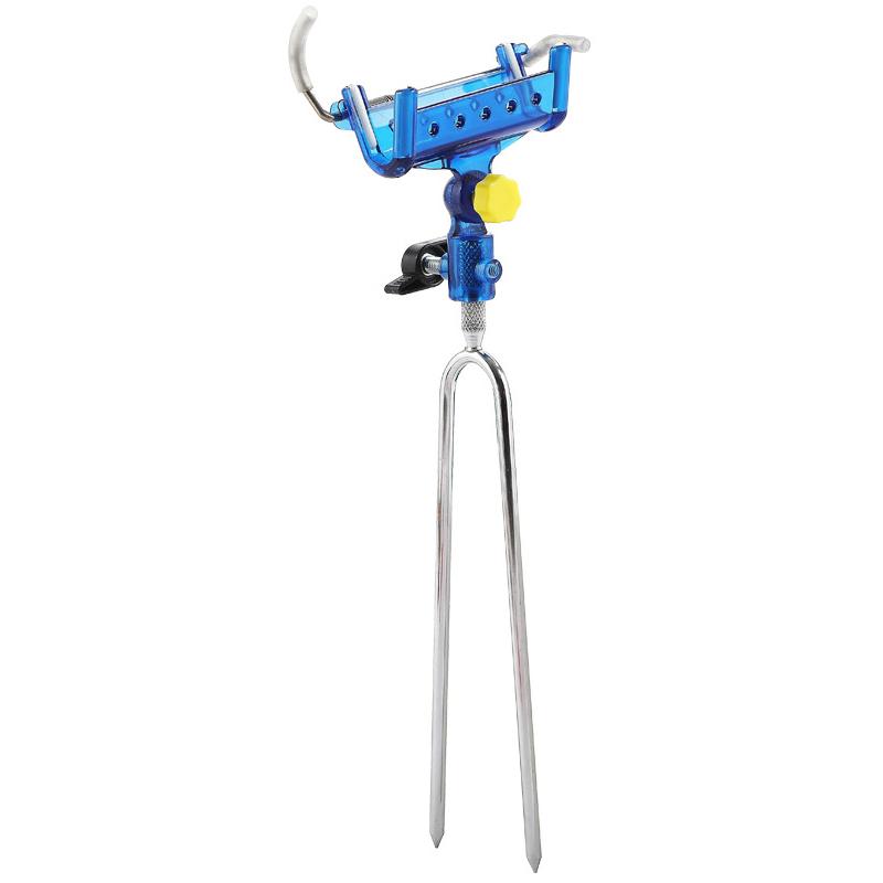 

360° Rotatable Adjustable Fishing Rod Holders Self-Locking Fish Pole Bracket Ground Bank Fishing Rod Rack Stand Fish Pole Holder синий