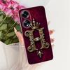 Transparent For Oppo PHS110 Cover For Oppo A1 5G Case Luxury Crown A-Z Letters 2D Flat Pattern Soft Phone Case