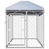 VidaXL Chenil d'Extérieur avec Toit pour Chiens 2x1x1,25 m Enclos Cage Niche 144492