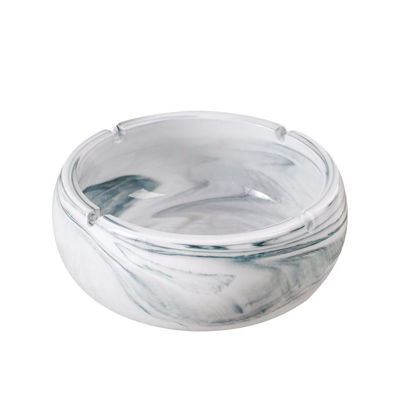 Nordic Retro Ceramic Ashtray - Large, Personalized, Trendy Blue Pink Design for Living Room