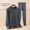 Qipilnag Men's Slim-Fit Pure Cotton Thermal Underwear Set