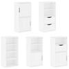 Side Cabinets 5 Pcs ODDA White 40x24x79 Cm Solid Pine Wood