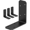 4PCS 90 Degree Angle Iron, Heavy Duty Steel Corner Brace, L Shaped Bracket for Wood Shelves, Floating Shelves, Desk Furniture Connection