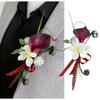 Realistic Silk Calla Boutonniere Breast Flower for Men Women Realistic Floral Brooch Multipurpose Wedding Supplies