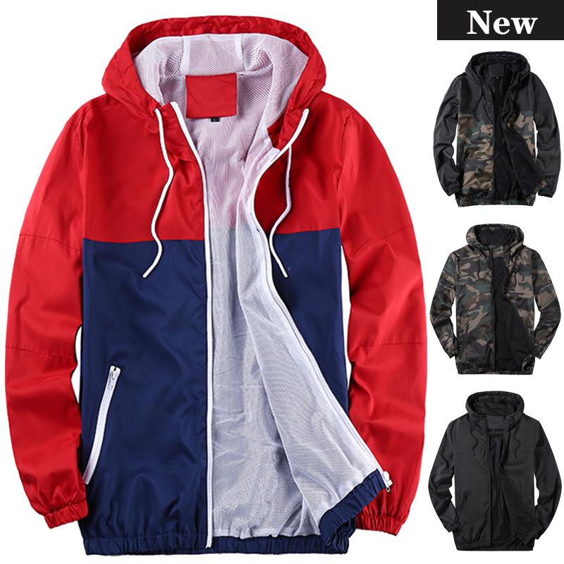 Men's Autumn Camouflage Sports Jacket - Breathable, Colorful Mesh Design