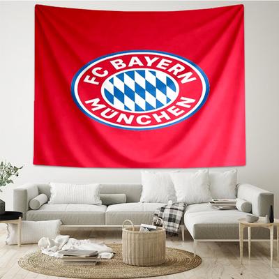 Tapiz Estampado del Bayern de Múnich, Fondo, Fácil Montaje, Ideal para Dormitorio, Oficina y Sala de Estar, con Decoración Estética para Colgar en la Pared.
