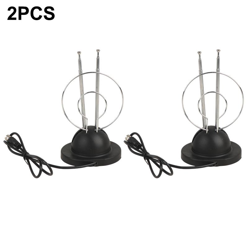 1 Stück Innen-Schleifen-Kaninchenantenne Analog-Digital-Signal Universelle Antenne VHF/UHF/HDTV