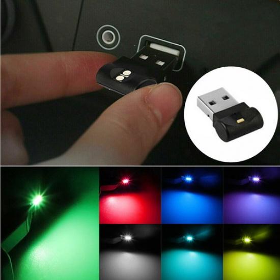 1Pc USB LED Car Neon Atmosphere Light Ambient Lamp Bulb Car Interior Accessories