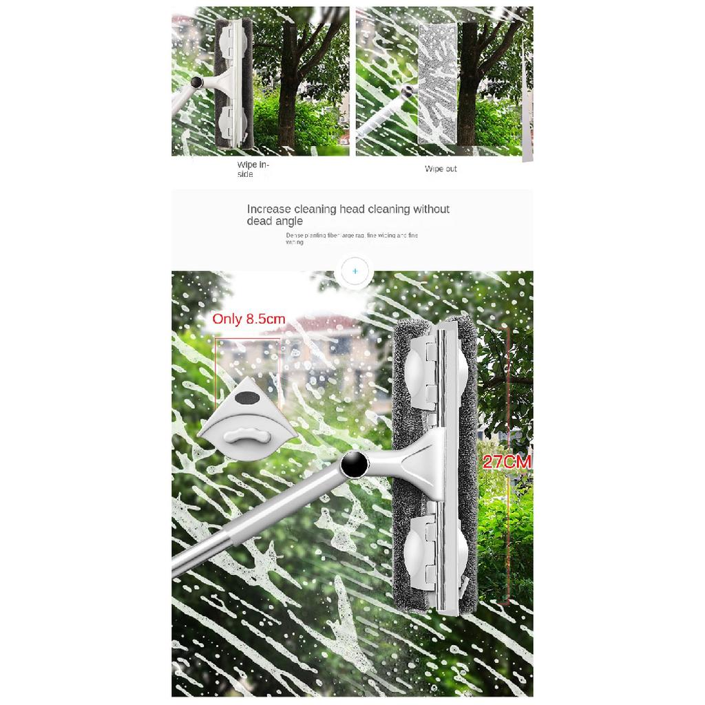 Glass Cleaning Mop Telescopic Rod Window Cleaning Tools Windows Wiper Long Handle Washing Window Brush Cleaner Products For Home