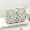 Flower Print Women Fashion Cosmetic Bag Large Capacity Travel Organizer Makeup Toiletry Pouch Handbag Portable Ladies Tote Bag