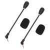 2Pcs Microphone Replacement for HyperX Cloud Flight S Noise Canceling 3.5mm Plug Detachable Mic
