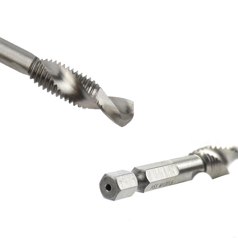 Multi-purpose High-Speed Steel Hex Shank Spiral Tap Drill Bit