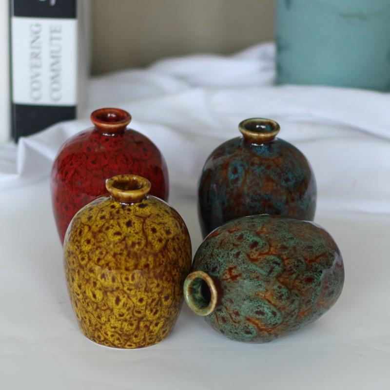 Ceramic Kiln-fired Vase, Aromatherapy Bottle, Hydroponic Flower Container, Mini Flower Holder, Dried Flower Vase, Hydroponic Plant Bottle
