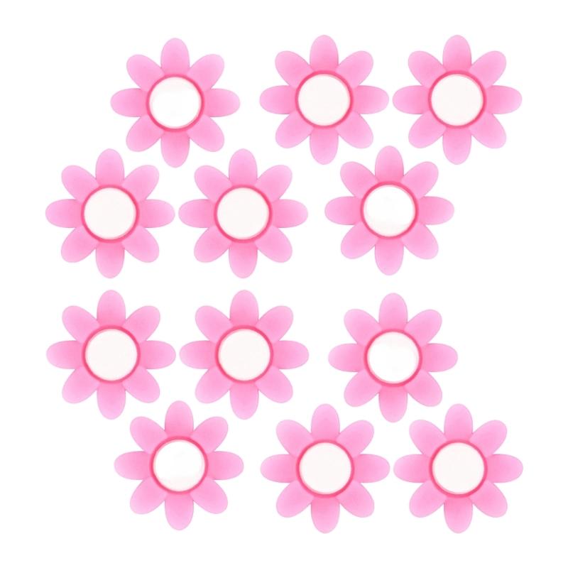 12Pcs Flower Shape Tennis Racket Shock Absorbers Silicone Vibration Dampeners Racket String Shock Absorbers Enduring