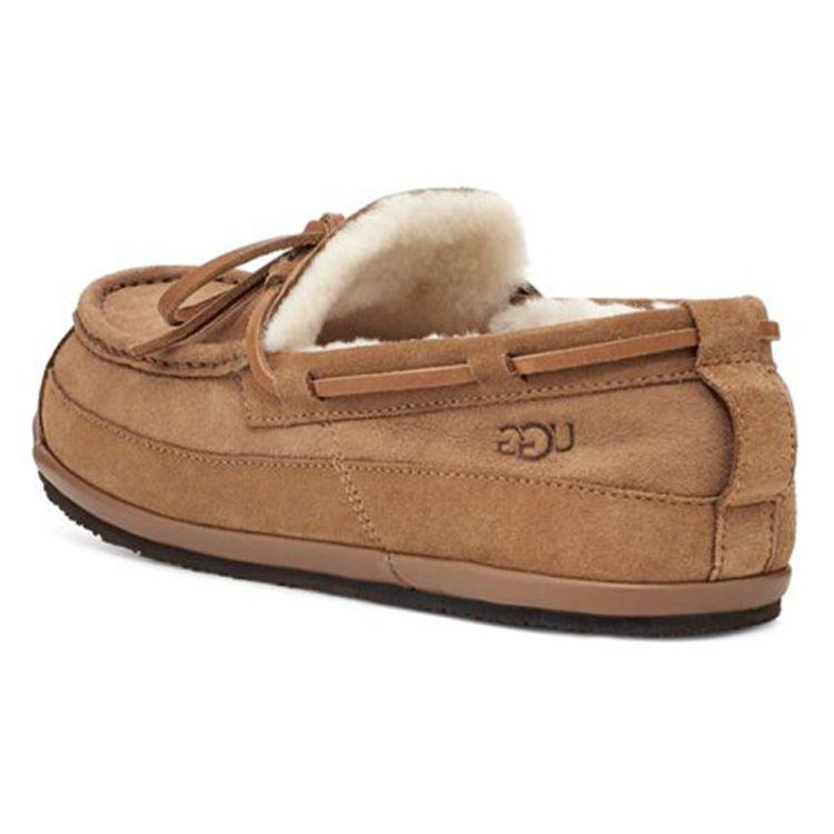 UGG Leather Casual Comfortable Flat Shoes Men Shoes Brown 1120924-CHE