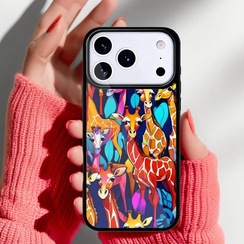 Giraffe Art Phone Case for iPhone 17 16 15 14 13 Pro Max Back Cover for 12 11 Pro Coque