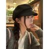 Female Beret Fashionable All Match Warm Cap Big Head Encircle French Antique Octagonal Hat