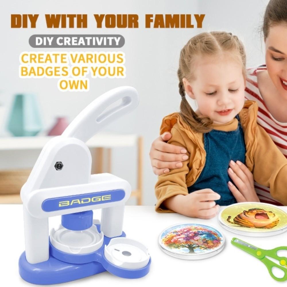 DIY Badge Button Maker 35mm 55mm Acrylic Press Art Badge Easy To Use Badge Maker Machine  Kids Gift