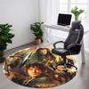 1 Stück Der-Hobbit Büro Runder Teppich, Rutschfest, Weich und Langlebig, Büroteppich für Innendekoration, Perfekt für Büro, Schöne Dekoration