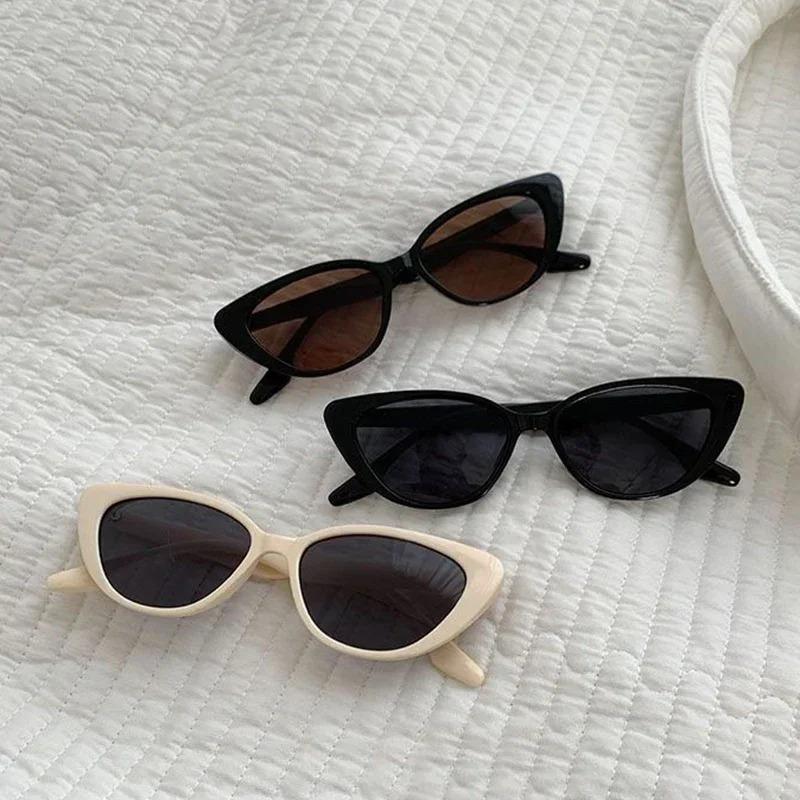Female Retro Style Senior Sense Sunglasses Temperament Cat Eye Sunglasses Sun Protection UV400 Ocean Lenses Summer Eyewear