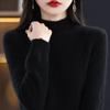 Autumn and Winter Half High Collar Wool Pullover Fried Dough Twists Casual Sweater Versatile Long Sleeve Knitwear