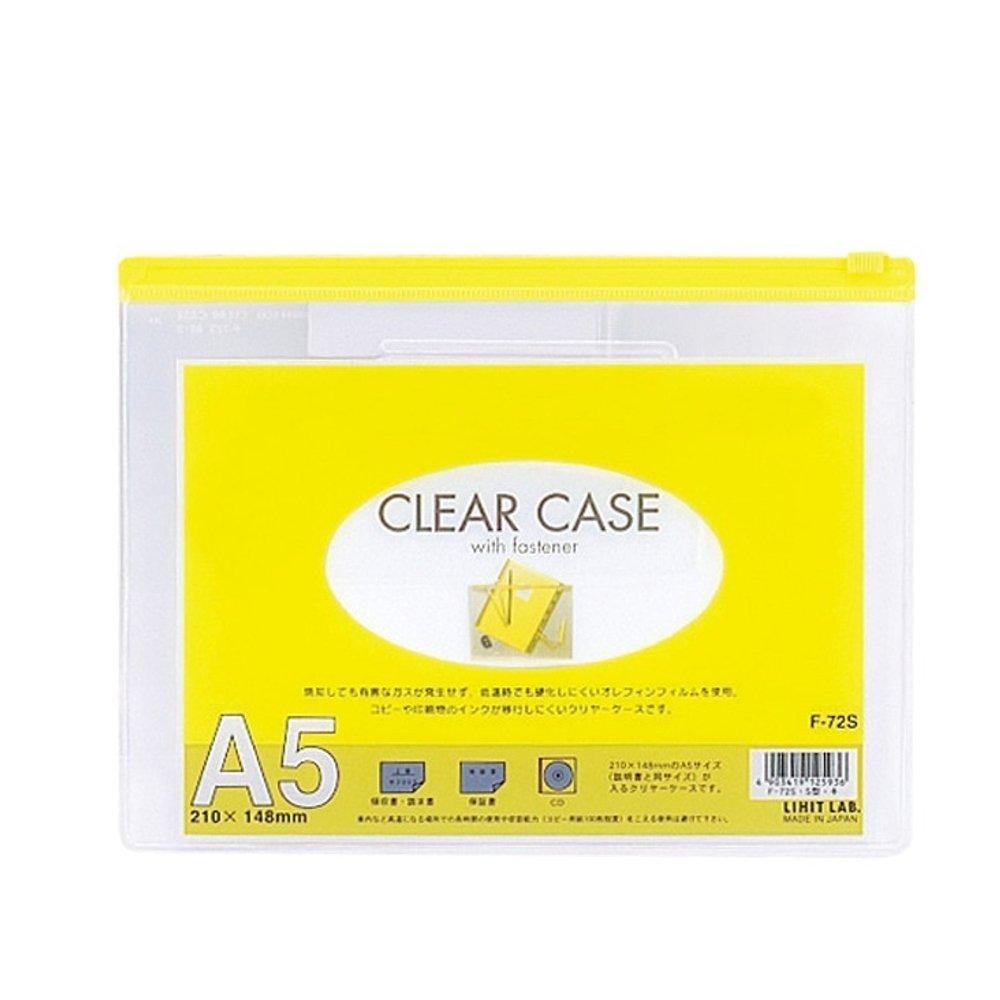 LIHIT LAB Clear Case A5 Yellow F72S (Horizontal Type)